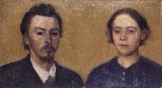 Vilhelm Hammershoi Double Portrait of the Artist and his Wife Sweden oil painting artist